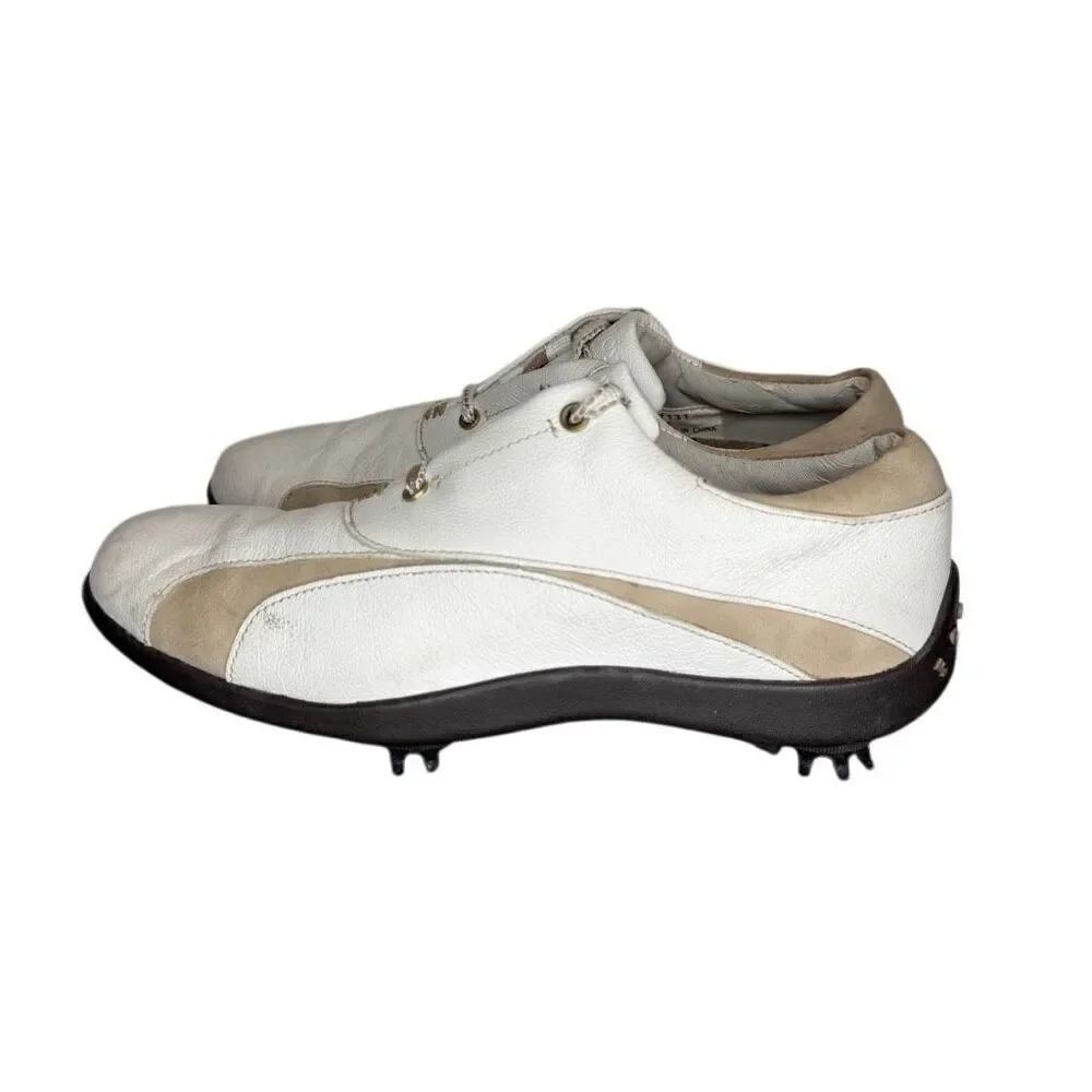 Footjoy LoPro Shoes Womens 7 N Golf Sneakers White Leather Lace Up 97131